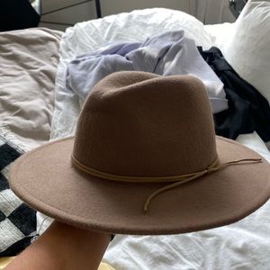 Tan felt hat